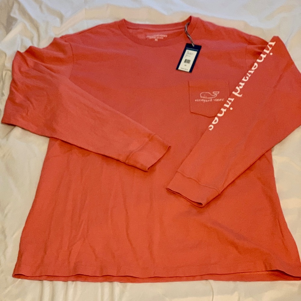 Vineyard Vines Pink Long Sleeve Tee Soft Cotton